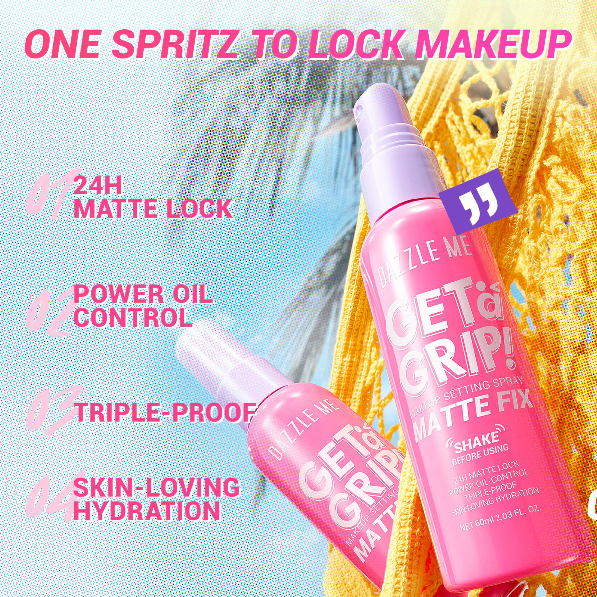 GET A GRIP! MAKEUP SETTING SPRAY-MATTE FIX